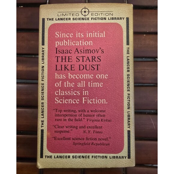 Isaac Asimov The Stars Like Dust Lancer Limited Edition 1963 Scifi Paperback - Picture 2 of 3